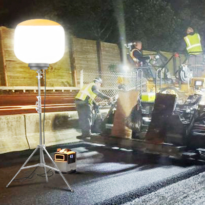 500W Industrial Led Balloon Work Light on ETL Certified Mobile Tripod Telescopic Stand