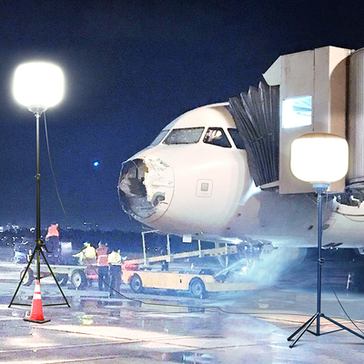 Mobile White Balloon Lights Film 500W Led Light Tower Mobile Led For Engineering Contruction