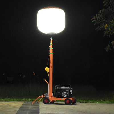 Omni Illumination LED Balloon Lights 500W Generator With Light For Temporary Construction