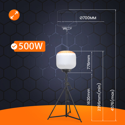 Events Telescopic Towable Light Tower 500W LED Balloon Mobile Light Tower For Big Events