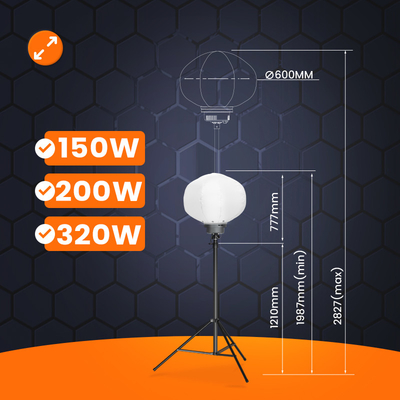 200W Mobile Lighting Tower Colorful Lighted Balloons For Party Event