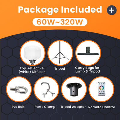 Lightweight Tripod Light Tower 200W RGB Portable Balloon Light Tower For Weddings