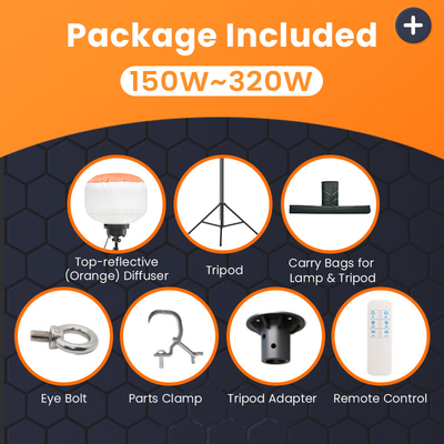 Battery Powered Reusable Led Balloons 200W 320W Mobile Lighting Tower For Outdoor Events
