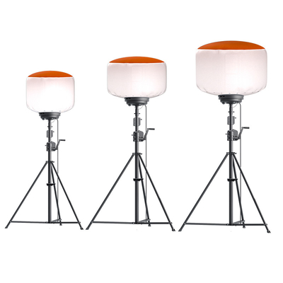 Manual Lift Hand Crank Tripod Light Tower 320W Outdoor Balloon Lights For Advertising