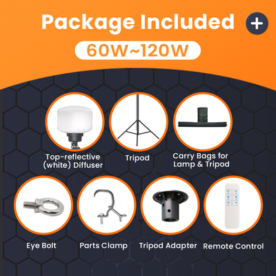 5000 Hours Balloon Led Light 60W 100W LED Light Tower For Parties Camps