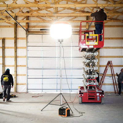 Portable LED Balloon Light 320W Mobile Light Tower For Indoor Construction