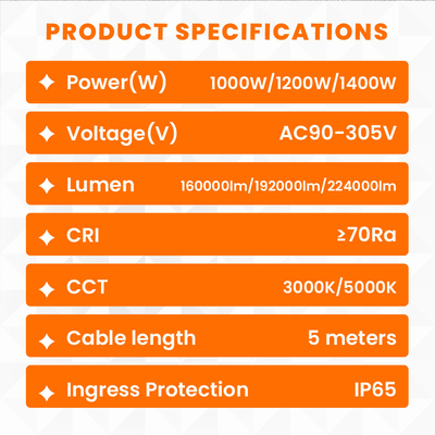 1000W Construction Jobsite LED Inflated 360 Degress Balloon Light IP65 High Lumen