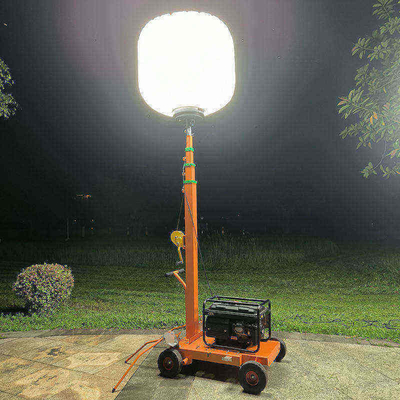 800W Portable LED Balloon Light Tower 128000lm IP65 360° Illumination