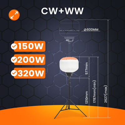 Portable Led Balloon Lights Construction 320W Diesel Light Tower For Temporary Lighting